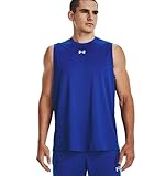 Under Armour Team Tech Slvls Herrenhemd, locker, grau, kurzärmelig, Royal-White, XX-Large