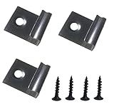 Pack of 34 WPC Fixing Clips Hidden Decking Fixing Board Clips, Fußhöhe:7mm Mit φ4*30mm...