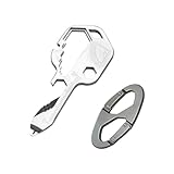 1 Stück 24-in-1 Multi Tool Schlüssel, Schlüsselförmiges Edelstahl Taschenwerkzeug,...