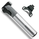 SKS GERMANY SUPERSHORT Minipumpe für Fahrräder (Fahrradpumpe mit Teleskopfunktion,...