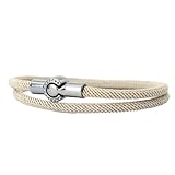 Tindo Dickes Wickel-Armband Herren mit Magnet Verschluss - Handmade - modisches...