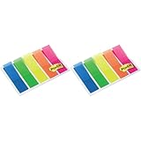Post-it Index, 5 x 20 durchgefärbte Haftstreifen im Etui (11,9 x 43,2 mm) blau, grün,...