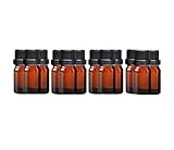 Apothekenfläschchen (5 ml) - Braunglas, für ätherische Öle, Flaschenbehälter mit...