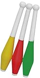 EDUPLAY 170013 Jonglierclubs, Geschicklichkeits-Set, 7,6 cm, Mehrfarbig