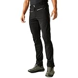Dare2b Roving Herren-Regenhose, Schwarz , 40W x 32L