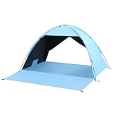 Strandmuschel, UV Schutz 80+ Strandzelt 2-3 Personen Familie Zelt Stabil Windschutz mit...