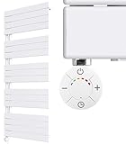 HEATSUPPLY® Design Handtuchheizkörper elektrisch weiß 1.510 x 600mm - Paneel...