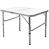 Tking Klappbarer Tisch Gartentisch Höhenverstellbarer Multifunktionstisch...