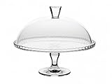 Pasabahce 95200, 32,5 cm großer Teller mit Fuß und Kuppel, breites Glas,...