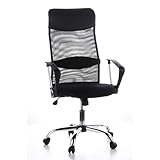 hjh OFFICE 621100 Bürostuhl ARIA HIGH Netzstoff/Kunstleder Schwarz Drehstuhl, PC Stuhl,...