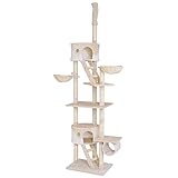 lionto Kratzbaum XXL für Katzen mit Sisal & Plüsch, Höhe 230-250 cm,...