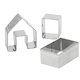 SunaOmni 3-teiliges Weihnachts-lebkuchenhaus-ausstecher-Set Lebkuchen-ausstecher Backen...