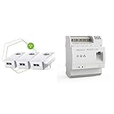 devolo Powerline Adapter Magic 2 LAN DINrail Hutschienen Adapter -bis 2.400 Mbit/s...