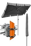 4smile Sonnenschirm Balkon SunnyShade - Sonnenschutz Balkon 3-in-1 SET, Anthrazit - UPF...