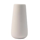 Keramik Vase, Weiße Vase Deko, Blumenvase Weiß Matt, Kleine Moderne Dekorative Vasen...