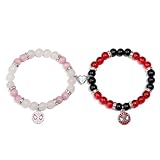 2 Pack Anime Anhänger Armband Paar Armband, Cartoon Spider Love Magnetarmband, Cartoon...