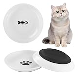 3 Stück Futternapf Katze,Katzennapf Keramik mit Rutschfestem Gummiboden,15 cm...