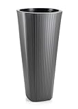 HowHomely Anthrazit Blumentopf Gross 38,8xh80,7 cm mit Pflanzkübel Einsatz - Langlebige...