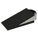 Westcott Türstopper in Keilform Schwarz | Gummi Türstopper mit Edelstahl Griff |...