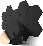 Hexagon Akustikplatten Selbstklebend, 12 Stück Hohe Dichte Schallabsorber für...