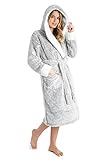 CityComfort Bademantel Damen Flauschig, Fleece Morgenmantel Damen Dressing Gown...
