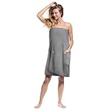 Aomig Sauna Zubehör Saunahandtuch Saunakilt Damen, Knopffrottee Saunarock,...
