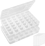 Lifewit 2er-Pack 36 Fächer, durchsichtige, stapelbare Aufbewahrungsboxen aus Kunststoff...