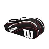 Wilson Advantage iii six Racket Bag Schlägertasche Schwarz - Weiß