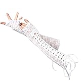 Sexy Lace Damen Lange Handschuhe Temptation Bandage Fingerlose Handschuhe Etikette Prom...