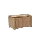 Deckenbox aus massiver Eiche, halbmondförmig, Schlafzimmermöbel, Holzhocker mit Deckel,...