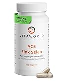ACE Zink + Selen Kapseln – Selen Zink hochdosiert mit Vitamin A, C und E (120...