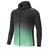 SUPTTING Herren Laufjacke Farbverlauf Reißverschluss Stehkragen Langarm Sportjacke...