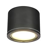 EDO Aufbauspot IP54 Deckenspot Matt Anthrazit Flach & Rund - Ø90*60mm Deckenleuchte mit...
