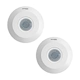 Oktaplex Ina 2er Set Bewegungsmelder Innen 360 Grad 8m Reichweite PIR-Sensor Deckenmontage...