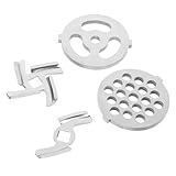 FIXOSHEE Edelstahl Fleischwolf Ersatzteile mit Messer und Lochscheibe Einfache Montage...