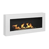 Decorspace Bioethanol-Kamin zur Wandmontage, Siena aus Stahl, 2,5 kW, modernes Dekor, 90...