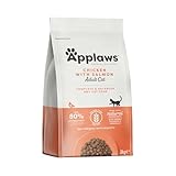Applaws Katzentrockenfutter Adult, Huhn mit extra Lachs, getreidefrei und komplett 2kg (1...