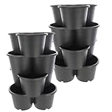 SUSTANIA 2er Set Pflanzturm 4 Etagen Kartoffelturm, Maße: 66x42x40...