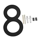 TOBBOMEY Edelstahl Hausnummer Türschild Modern Rostfrei Langlebig mit Schatteneffekt für...