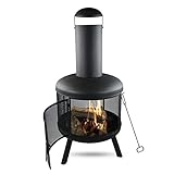 MaxxGarden Pompei 360° Gartenkamin - Terrassenkamin - Windgeschützter Outdoor Kamin -...