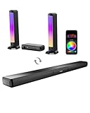ULTIMEA 5.0ch Soundbar für TV Geräte, Sound Bar mit RGB-Beleuchtung für...