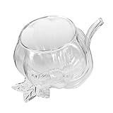 SOLUSTRE Kreatives Halloween Kürbis Vampir Cocktailglas mit Trinkhalm und Molekularer...