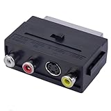 Scart Adapter | 2x Audio Cinch + 1x Video Cinch zu Scart | RCA Adapter | S-Video...