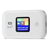 Kdouehg Mobile 4G WLAN Router, Tragbarer WiFi-Hotspot mit Unterstützung für SIM-Karten...
