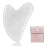 Gua Sha steine gesichts Jade 100% Natur-Stein Herzform Kratz-Massage Tool für Augen, Hals...