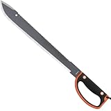 KS-11 Machete echt Scharf mit Säge und Gummigriff – Handschutz- Gesamtlänge 60 cm...