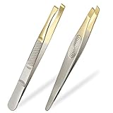 Sularpek Pinzetten Set, 2-teiliges Präzisions Pinzettenset, Pinzette aus Rostfreiem,...