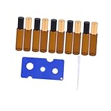 Angoily 10St reiseflaschen travel bottle glasflaschen ähterisches öl oilbottle metal...