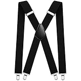 Aomig Hosenträger für Herren, Extra Stark Breit 3,5 Cm mit Sehr Starken 4 Metall Clips,...
