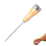 Eispickel,Edelstahl Eispickel Holzgriff,Kleiner Eispickel,Ahle Punch Küche Bar Gadgets...